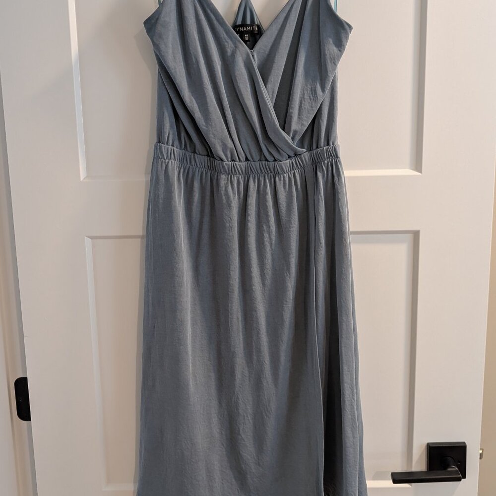 Blue Dynamite Midi Faux Wrap Dress